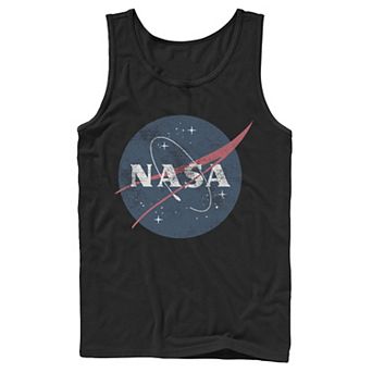 Men's NASA Distressed Simple Circle Logo Graphic Tank Top