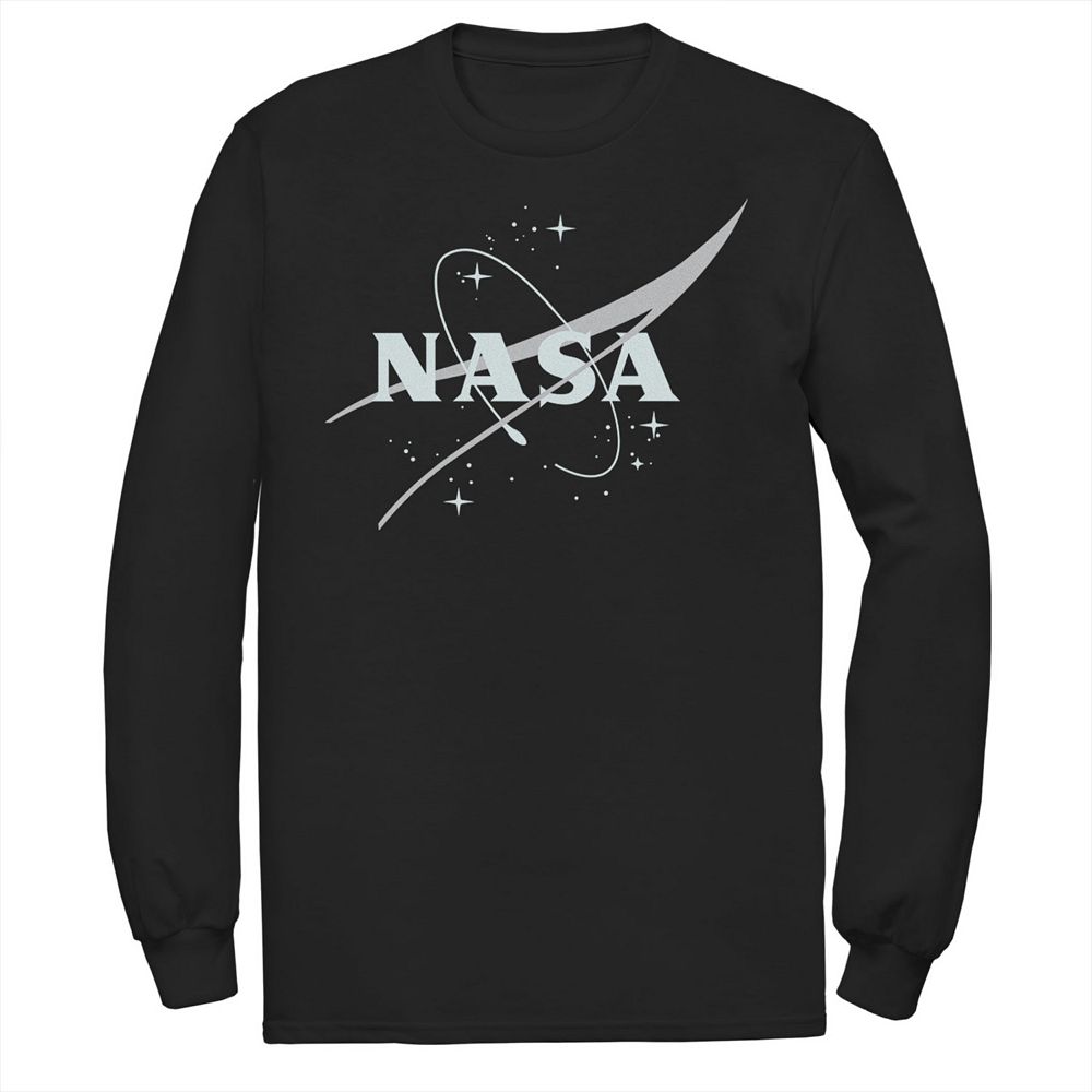 Men's NASA Simple Streaks And Stars Logo Long Sleeve Graphic Tee