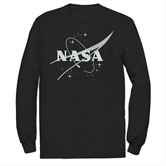 Men's NASA Simple Streaks And Stars Logo Long Sleeve Graphic Tee