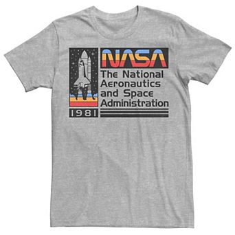 Men's NASA National Aeronautics Striped Logo Graphic Tee