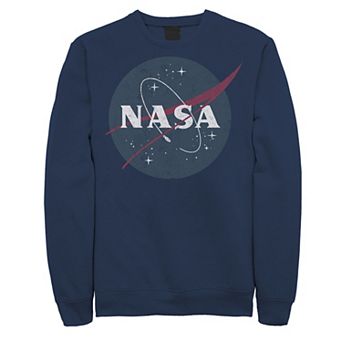 Men's NASA Retro Distressed Classic Logo Graphic Fleece Pullover
