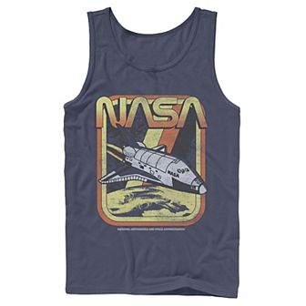 Men's NASA Retro Rocket Poster Graphic Tank Top