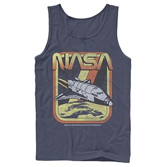 Men's NASA Retro Rocket Poster Graphic Tank Top