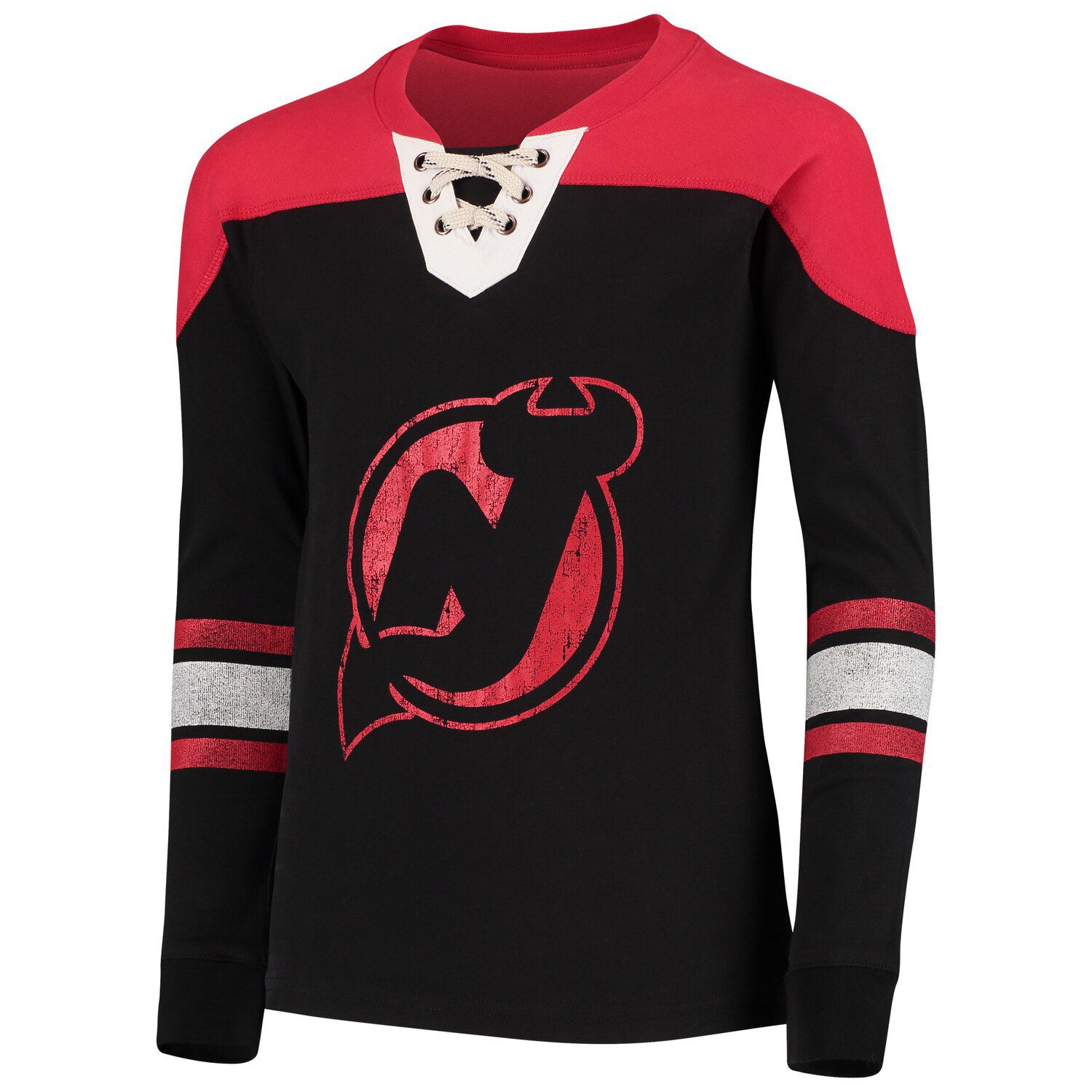 new jersey devils lace up hoodie