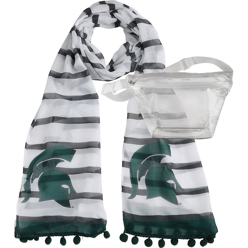 Michigan State Spartans Fanny Pack Scarf Set, Multicolor