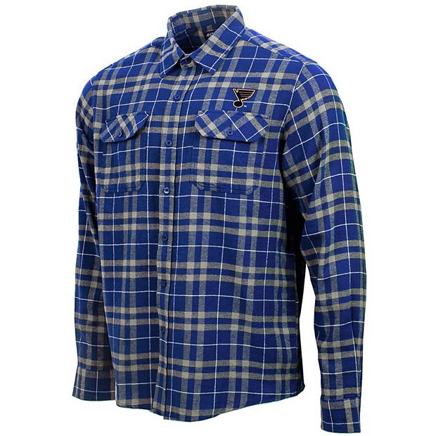 St. Louis Blues Flannel Button-Up Shirt - Blue