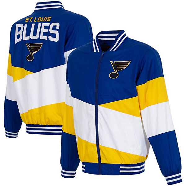 Men's JH Design Blue/Gold St. Louis Blues Full-Zip Nylon Jacket