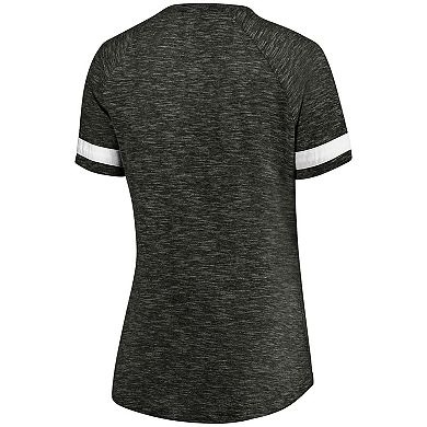 Women's Fanatics Branded Gray/White Portland Trail Blazers Showtime Winning With Pride Notch Neck T-Shirt