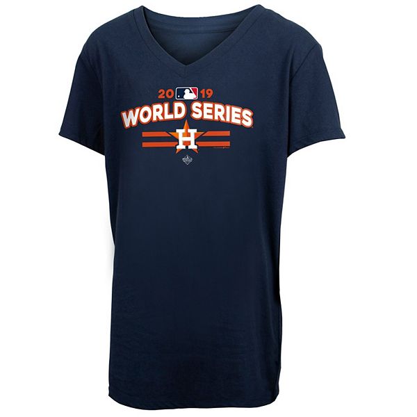 New Era / Youth Girls' Houston Astros Blue Tie Dye V-Neck T-Shirt