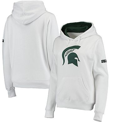 Women's White Michigan State Spartans Big Logo Pullover Sweatshirt