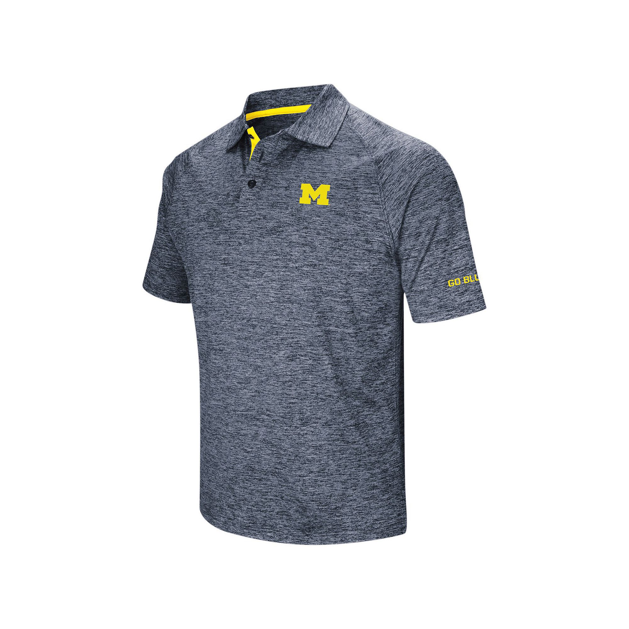 Mens Colosseum Navy Michigan Wolverines Big & Tall Down Swing Polo, Size: 