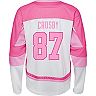 Girls Youth Sidney Crosby White Pittsburgh Penguins Fashion Player Jersey