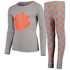 Women's Certo Black Clemson Tigers Buttery Soft Midi Bra & Leggings Set