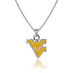Dayna Designs West Virginia Mountaineers Enamel Pendant Necklace