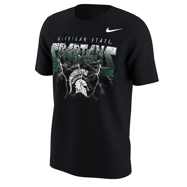 Men's Nike Black Michigan State Spartans Distressed Concert T-Shirt