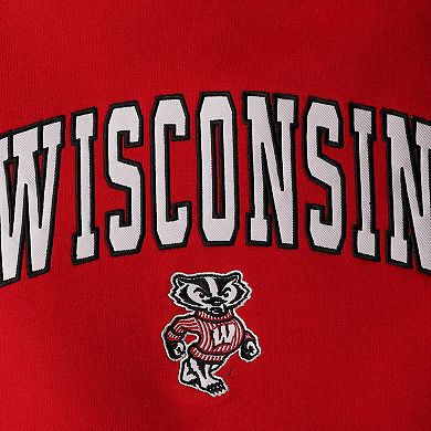 Youth Colosseum Red Wisconsin Badgers 2-Hit Team Pullover Hoodie