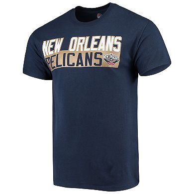 Men's Majestic E'Twaun Moore Navy New Orleans Pelicans Vertical Name & Number T-Shirt