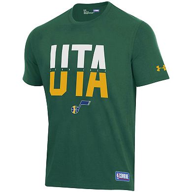 Men's Under Armour Hunter Green Utah Jazz Combine Authentic City Performance T-Shirt