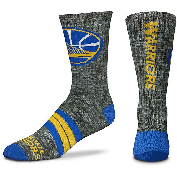 Men's For Bare Feet Golden State Warriors Quad Crew Socks