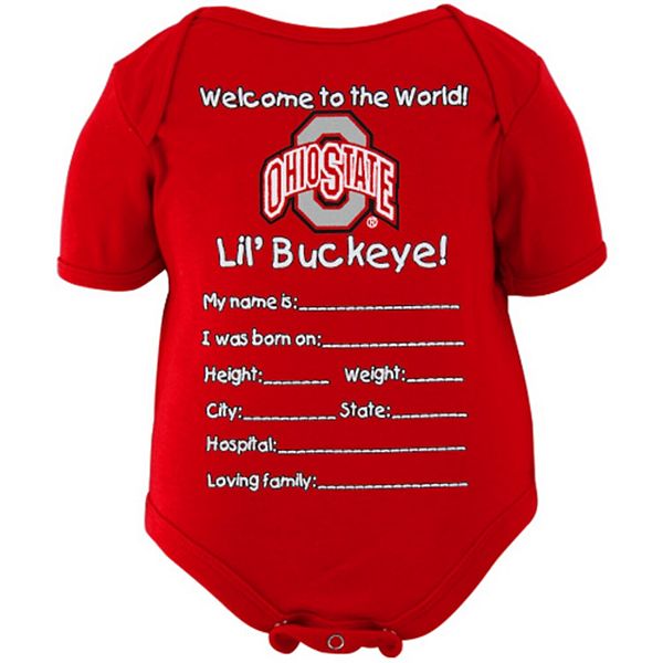 Ohio State Buckeyes College Fan Football Baby Infant Newborn creeper Embroidered 