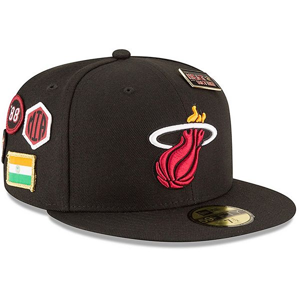 Men's New Era Black Miami Heat 2018 Draft 59FIFTY Fitted Hat
