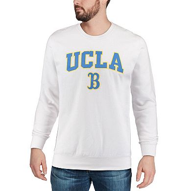 Men's Colosseum White UCLA Bruins Arch & Logo Crew Neck Sweatshirt