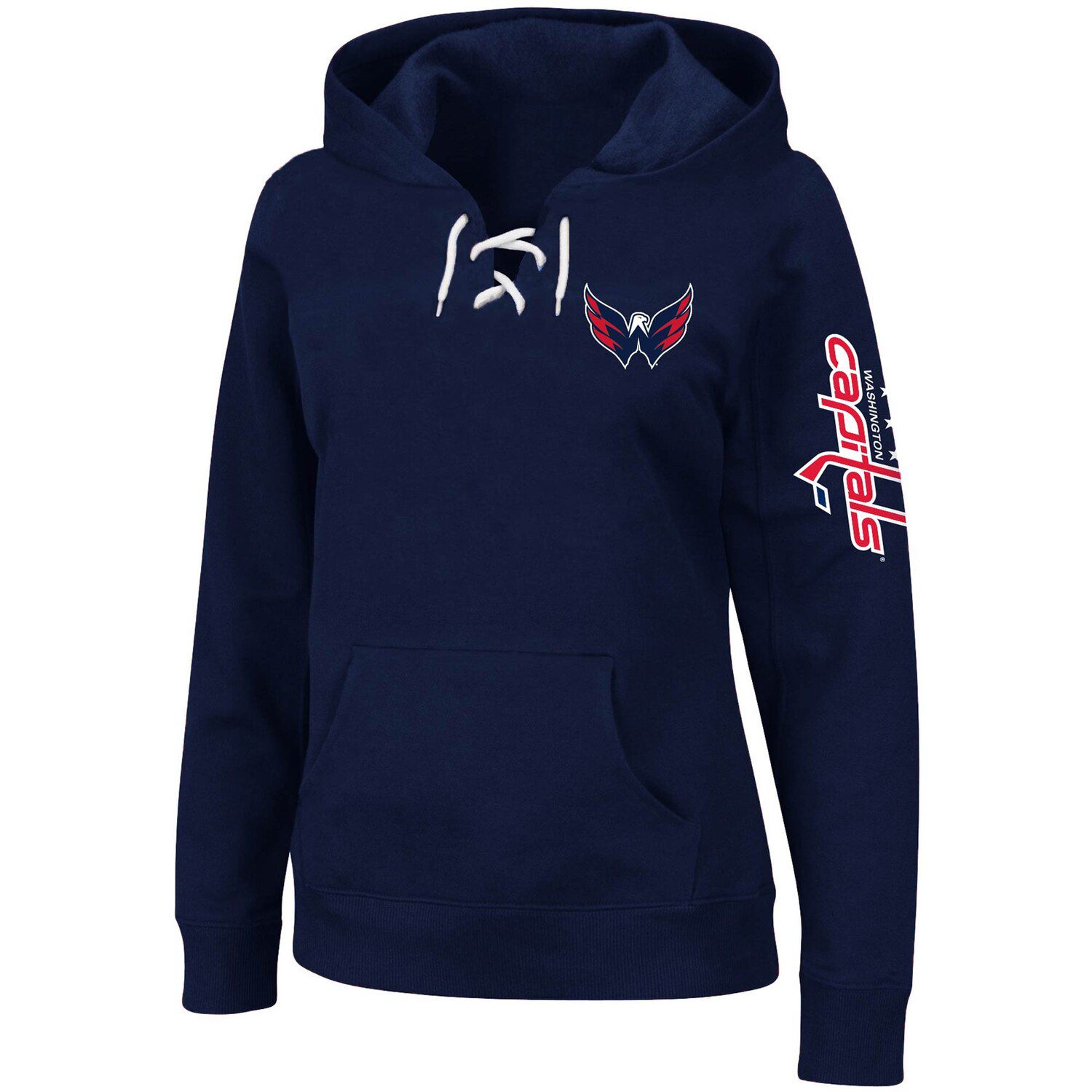 capitals lace up hoodie