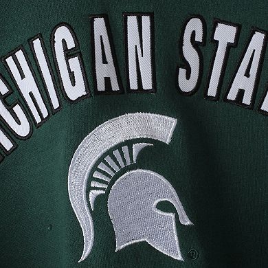 Women's Green Michigan State Spartans Arch & Logo 1 Pullover Hoodie