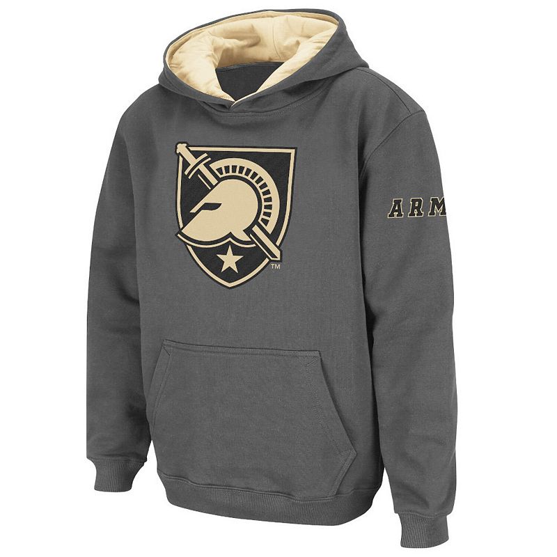 Youth Charcoal Army Black Knights Big Logo Pullover Hoodie, Boys, Size: YT