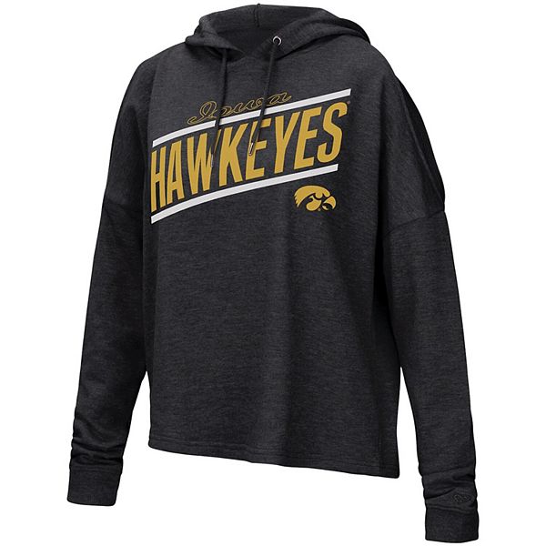 Women's Colosseum Heathered Black Iowa Hawkeyes Cantilever Cold ...