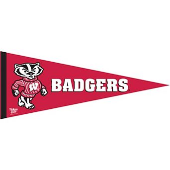 WinCraft Wisconsin Badgers 12" x 30" Large Logo Premium Pennant
