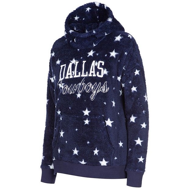 Dallas Cowboys Women's Lucia Sherpa Pullover Hoodie - Navy