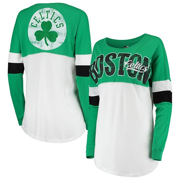 New Era Women's Boston Celtics Green Logo Long Sleeve Shirt, Large