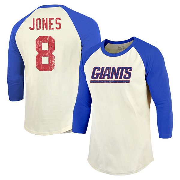 New York Giants Daniel Jones Pro Line Red Name & Number Jersey T-Shirt