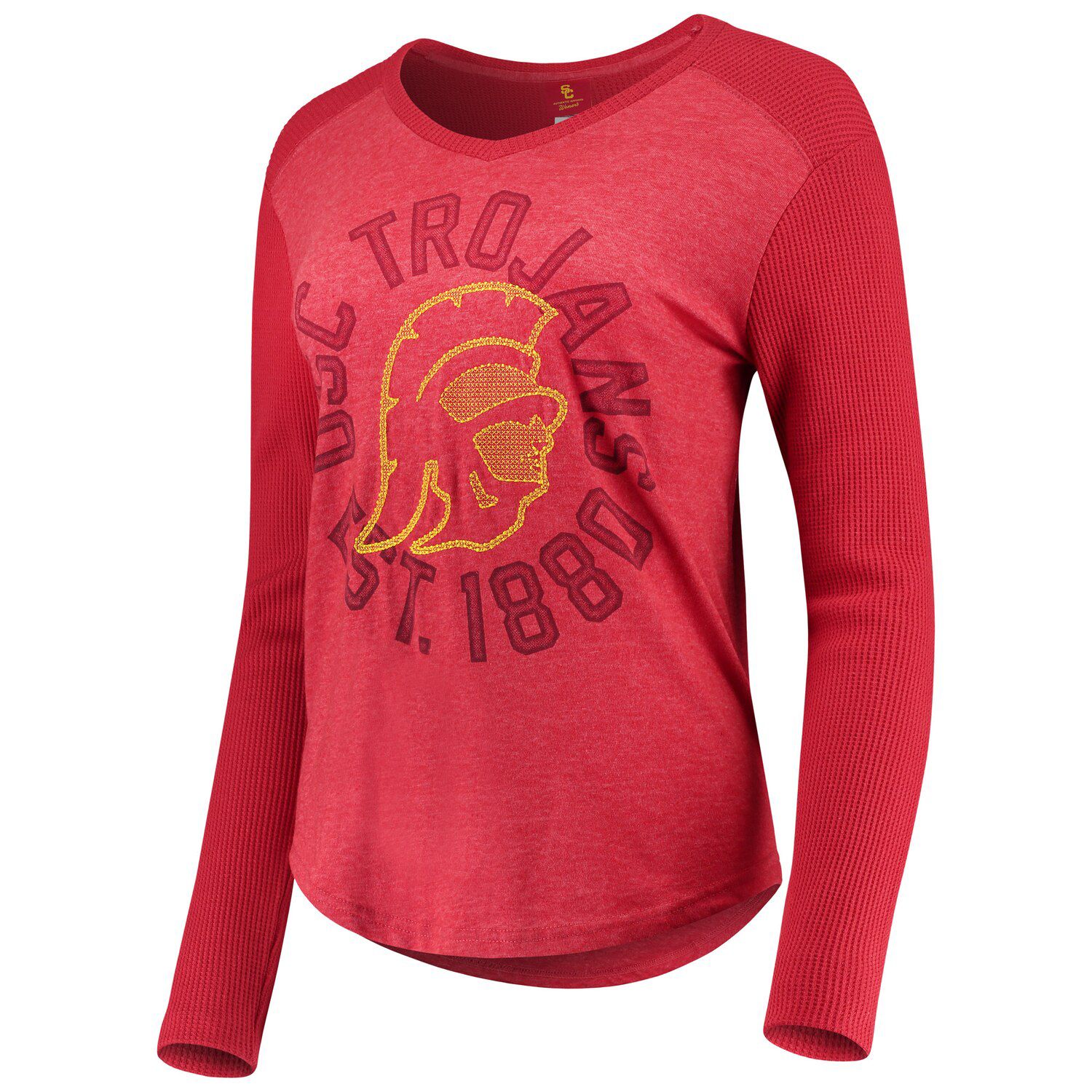 womens red thermal shirt