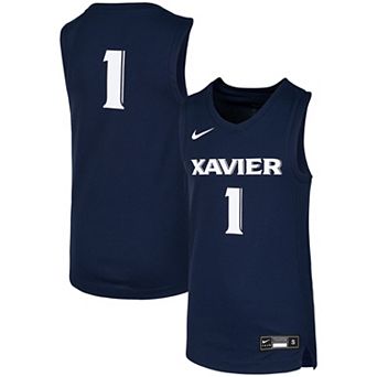Youth Nike #1 Navy Xavier Musketeers Replica Team Basketball Jersey