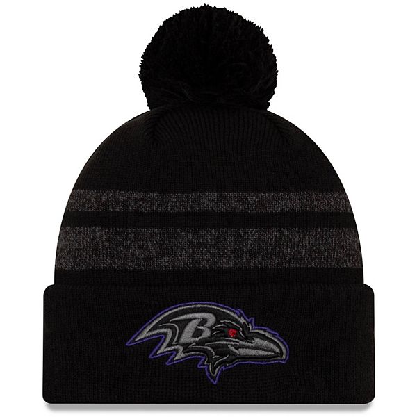 New Era Baltimore Ravens Cuff Beanie Skull Cap w/ Pom Men One Sz.