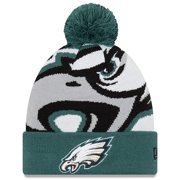 Philadelphia Eagles Youth Tailgate Cuffed Knit Hat with Pom - Midnight Green