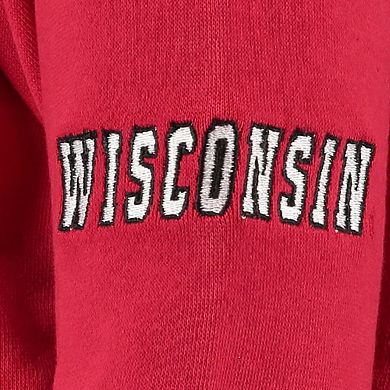 Women's Stadium Athletic Cardinal Wisconsin Badgers Big Logo Pullover Hoodie
