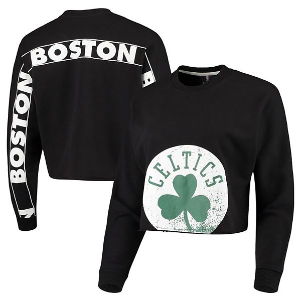 Boston Celtics Antigua Black Structure Long Sleeve Dress Shirt