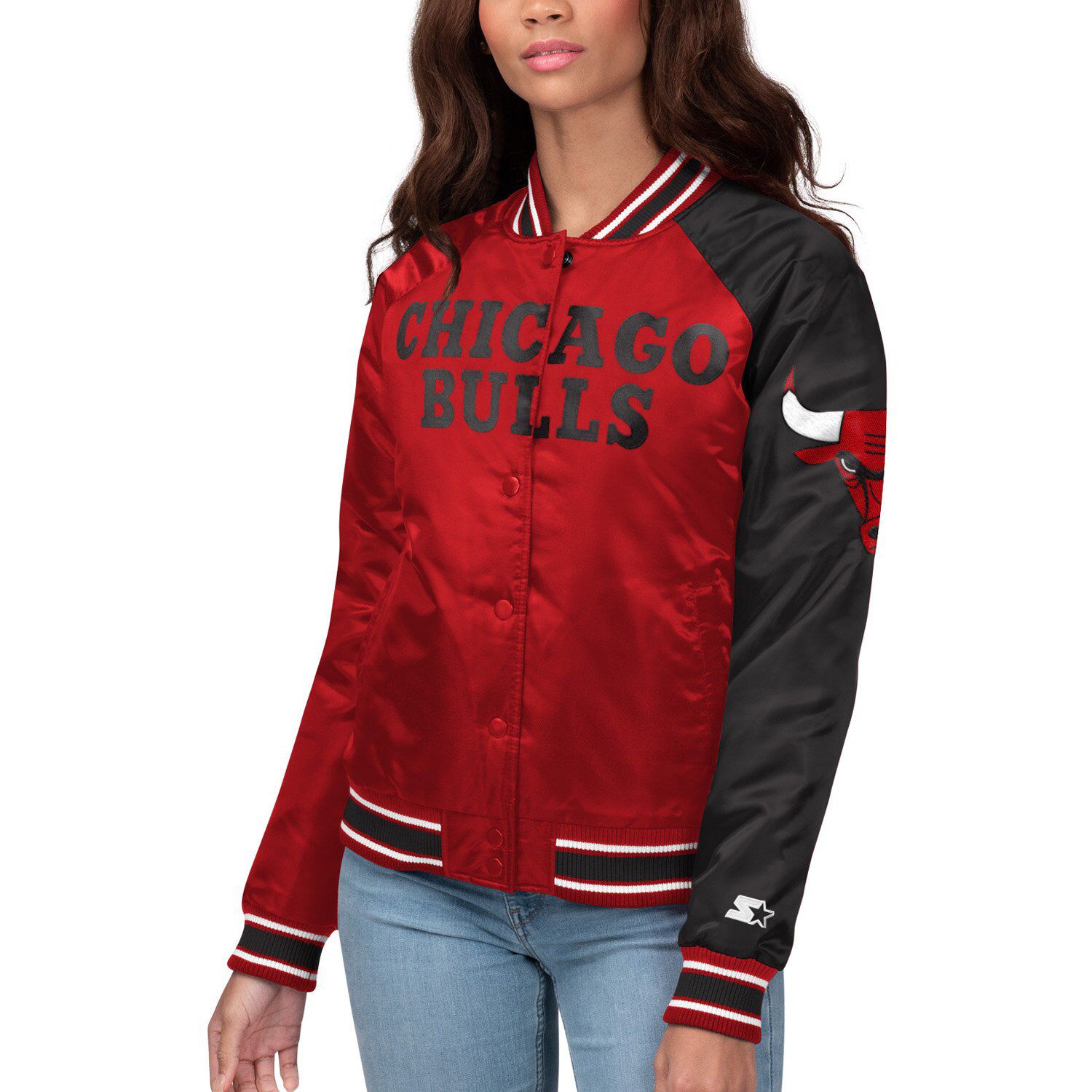 red and black chicago bulls jacket