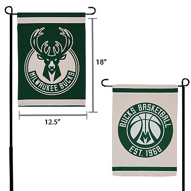"WinCraft Milwaukee Bucks 12"" x 18"" Double-Sided Garden Flag"