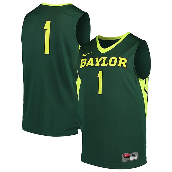 Men's Nike Green Baylor Bears College Replica Basketball Jersey