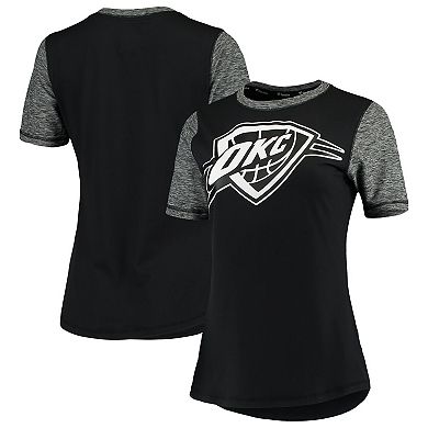 Women's Fanatics Branded Black/Heathered Charcoal Oklahoma City Thunder ...