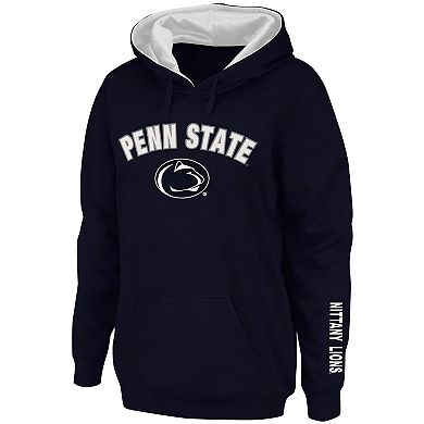 Women's Navy Penn State Nittany Lions Arch & Logo 1 Pullover Hoodie