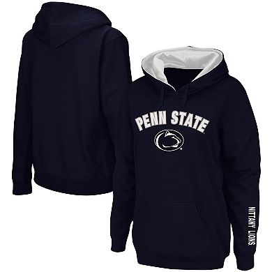Women's Navy Penn State Nittany Lions Arch & Logo 1 Pullover Hoodie