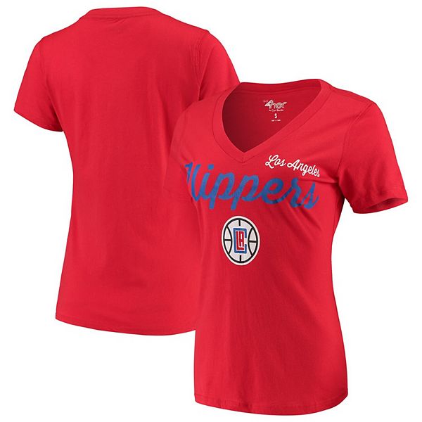 Women's G-III 4Her by Carl Banks Red Kansas City Chiefs Post Season Long  Sleeve V-Neck T-Shirt