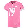 Girls Youth JuJu Smith-Schuster Pink Pittsburgh Steelers Fashion Bubble Gum Jersey