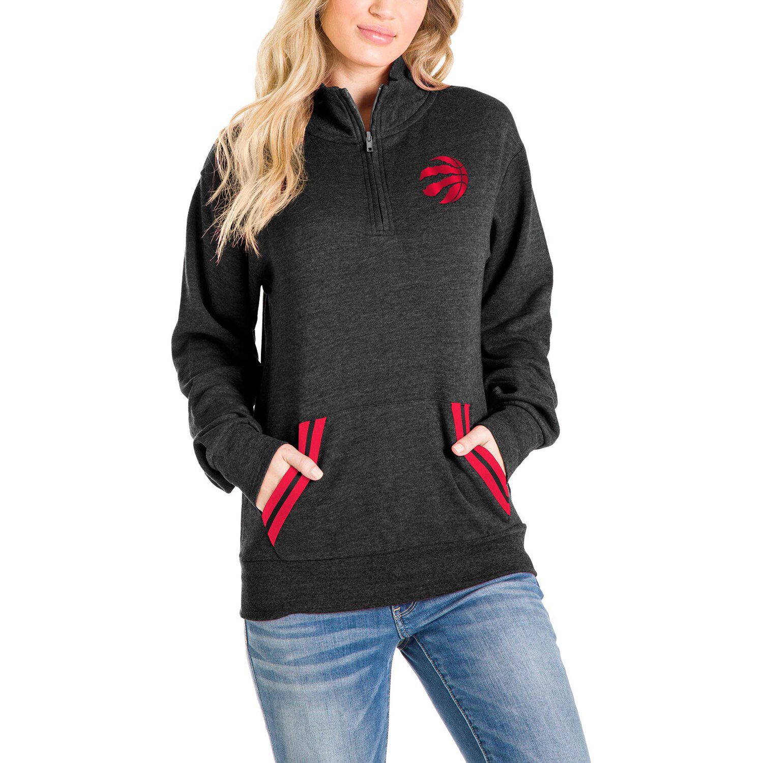 black half zip pullover women's