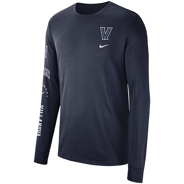 Men's Nike Navy Villanova Wildcats Elevated Long Sleeve Performance T-Shirt